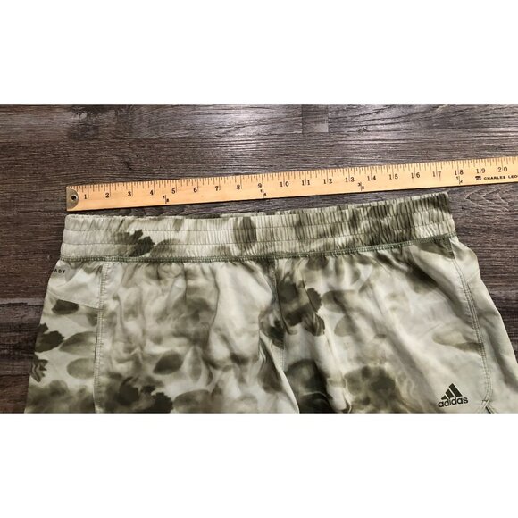 Adidas Aeroready Womens Large Green Own the Run Spray Dye Shorts Athletic - Picture 5 of 6